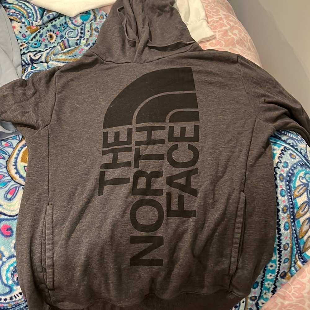 Slate Grey and black north face hoodie